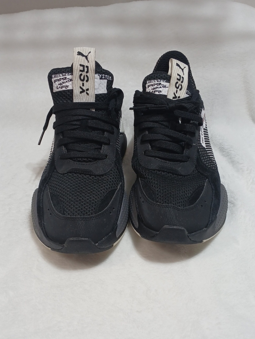 Puma RS-X Taped 'The Beginning Is Here' Black Athletic Sneakers Men Sz 12